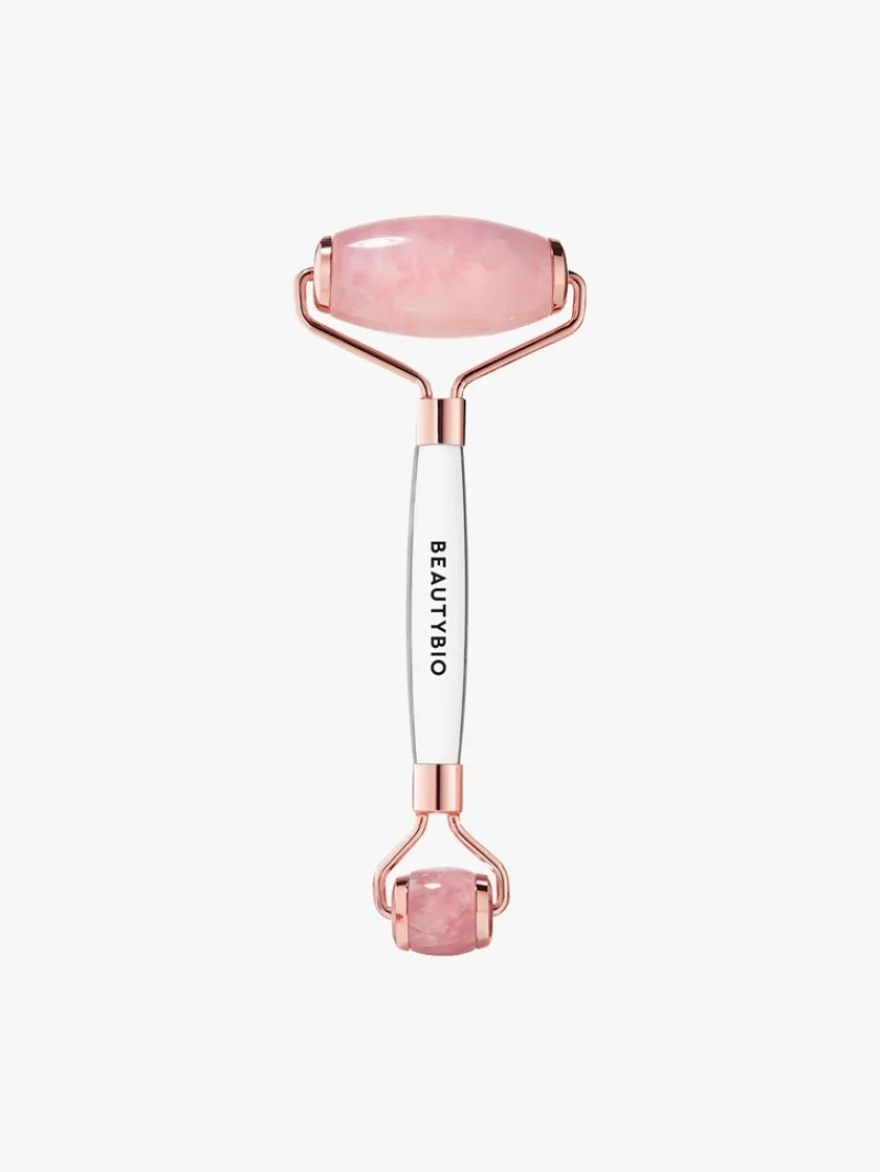 BeautyBio Contouring + De-Puffing Rose Quartz Roller | MECCA Hot