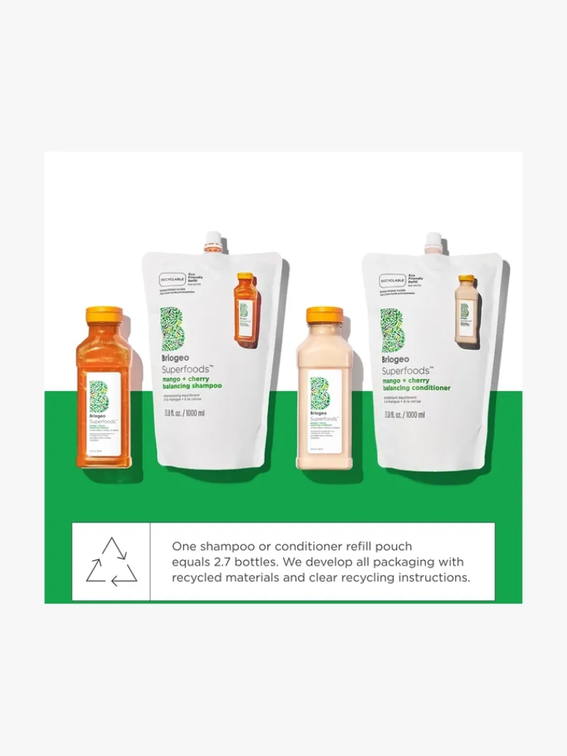 briogeo_superfoods_mango__3-2.webp Briogeo Superfoods™ Mango + Cherry Oil Control & Balancing Conditioner 1L Refill | MECCA Online