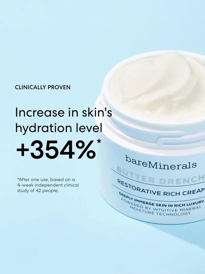 butter_drench_restorative_3.webp bareMinerals Butter Drench Restorative Rich Cream - 50g | MECCA New
