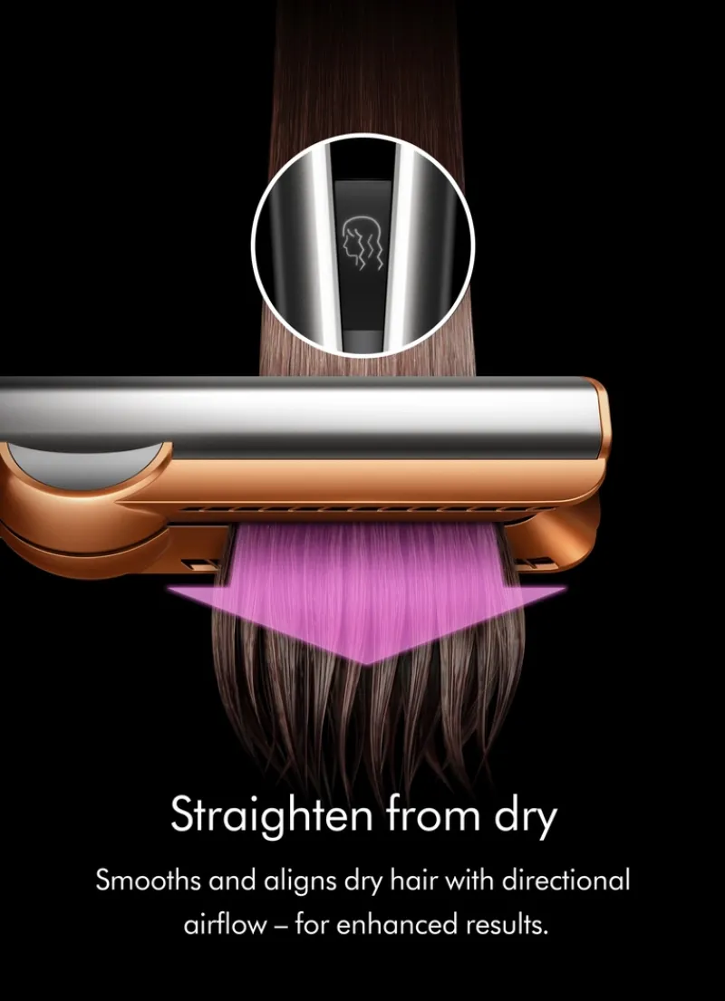 dyson_airstrait_straighte_3.webp Dyson Airstrait™ Straightener Red Velvet/Gold | MECCA Clearance