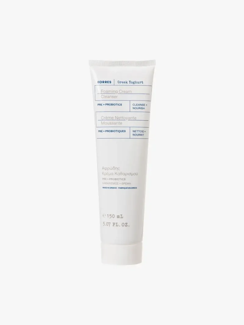 Korres Greek Yoghurt Foaming Cream Cleanser | Pre + Probiotics 150ml | MECCA Outlet