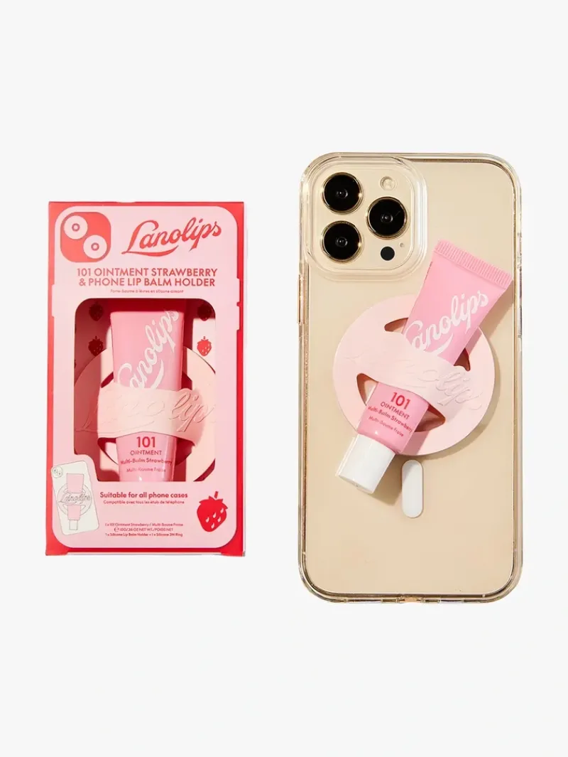 Lanolips 101 Ointment Strawberry & Phone Lip Balm Holder | MECCA Online