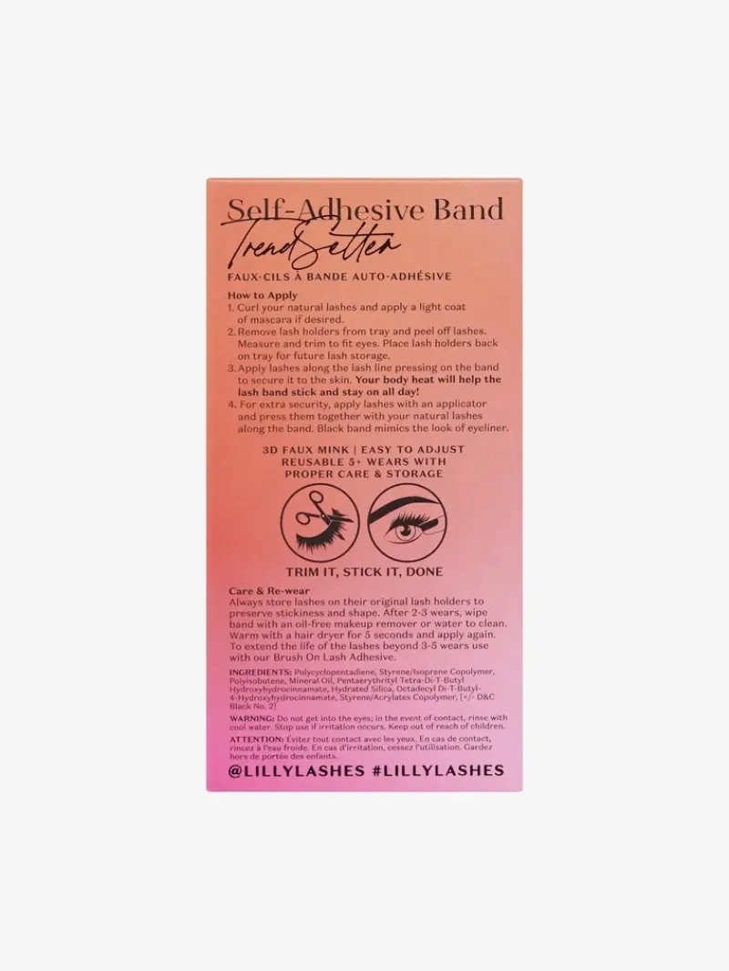 Lilly Lashes  Self Adhesive Band 3D Faux Mink TrendSetter | MECCA Hot