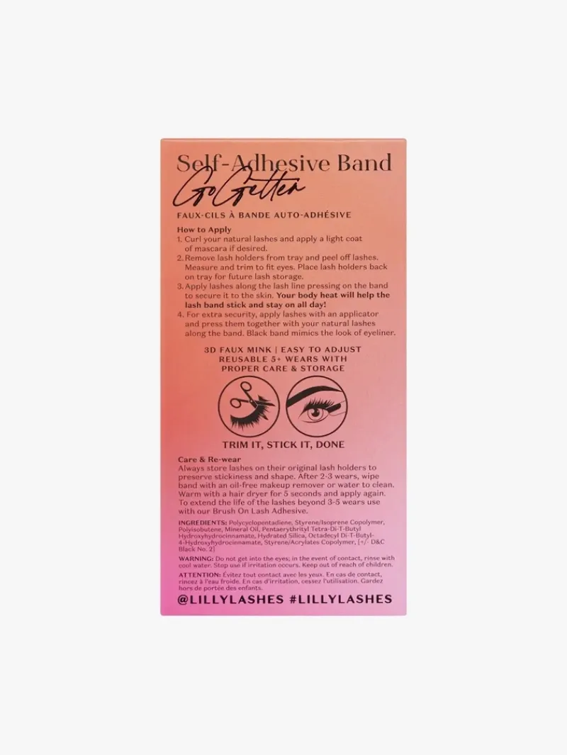 Lilly Lashes Self Adhesive Band 3D Faux Mink GoGetter | MECCA Hot