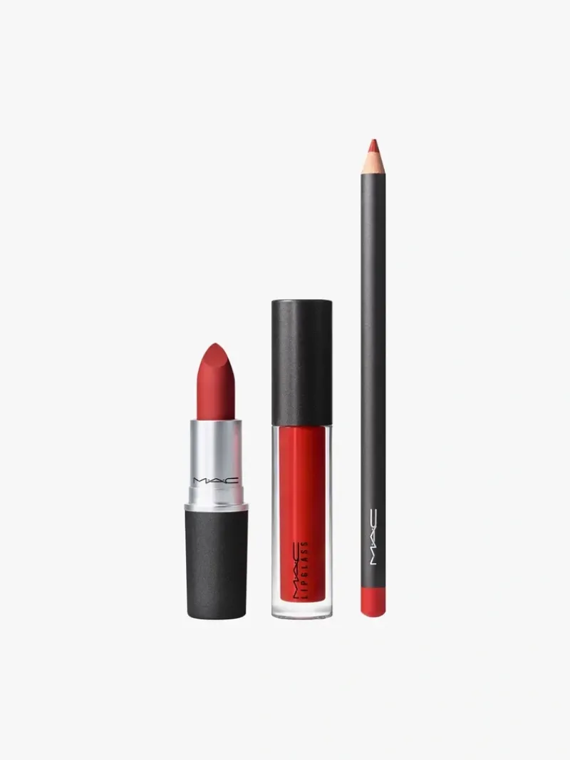 M·A·C Cosmetics Pout Full Of Posies Lip Kit: Red | MECCA Online