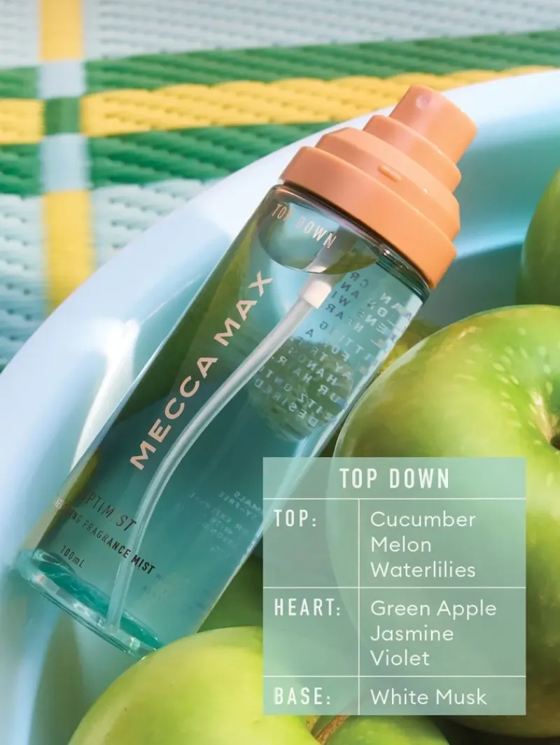 mecca_max_optimist_energi_3.webp MECCA MAX Optimist Energising Fragrance Mist Top Down | MECCA Online