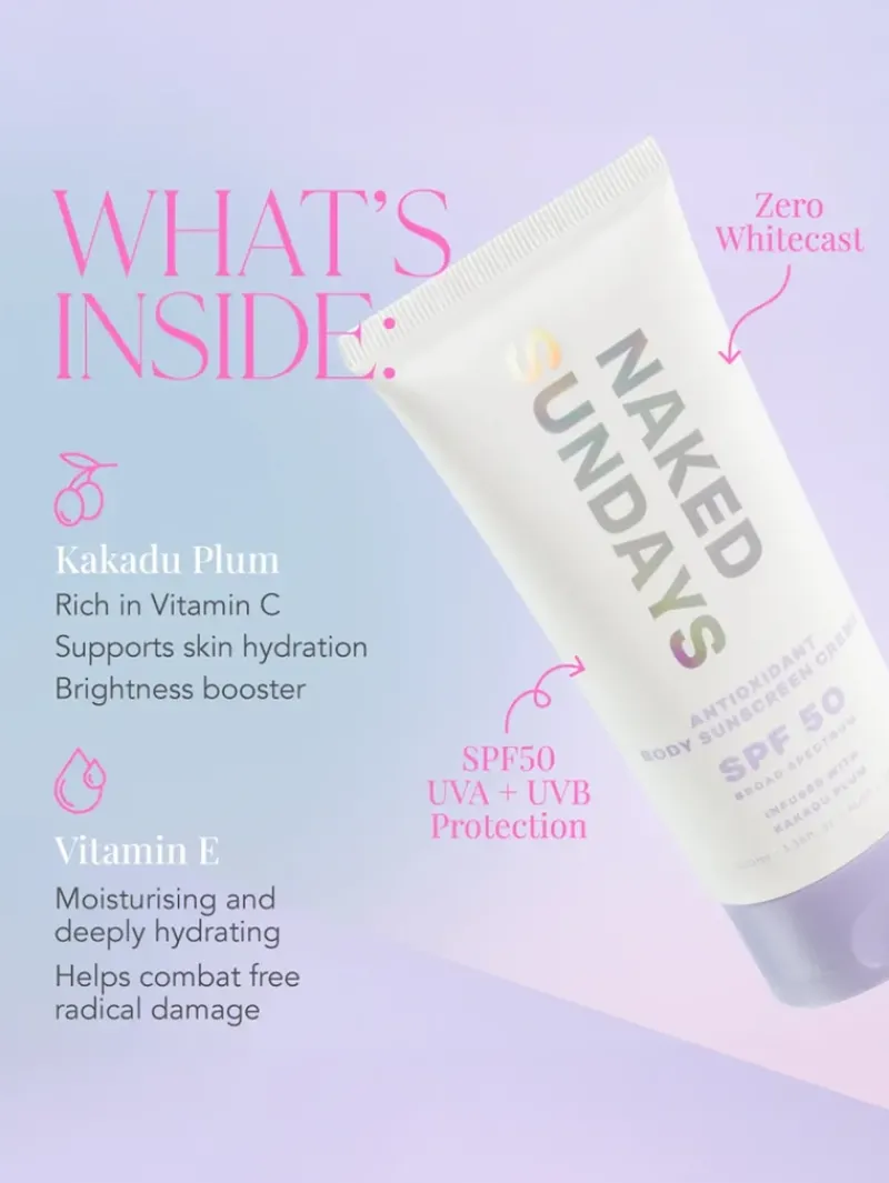 naked_sundays_spf_antioxi_2.webp Naked Sundays SPF50 Antioxidant Body Sunscreen Crème | MECCA Best