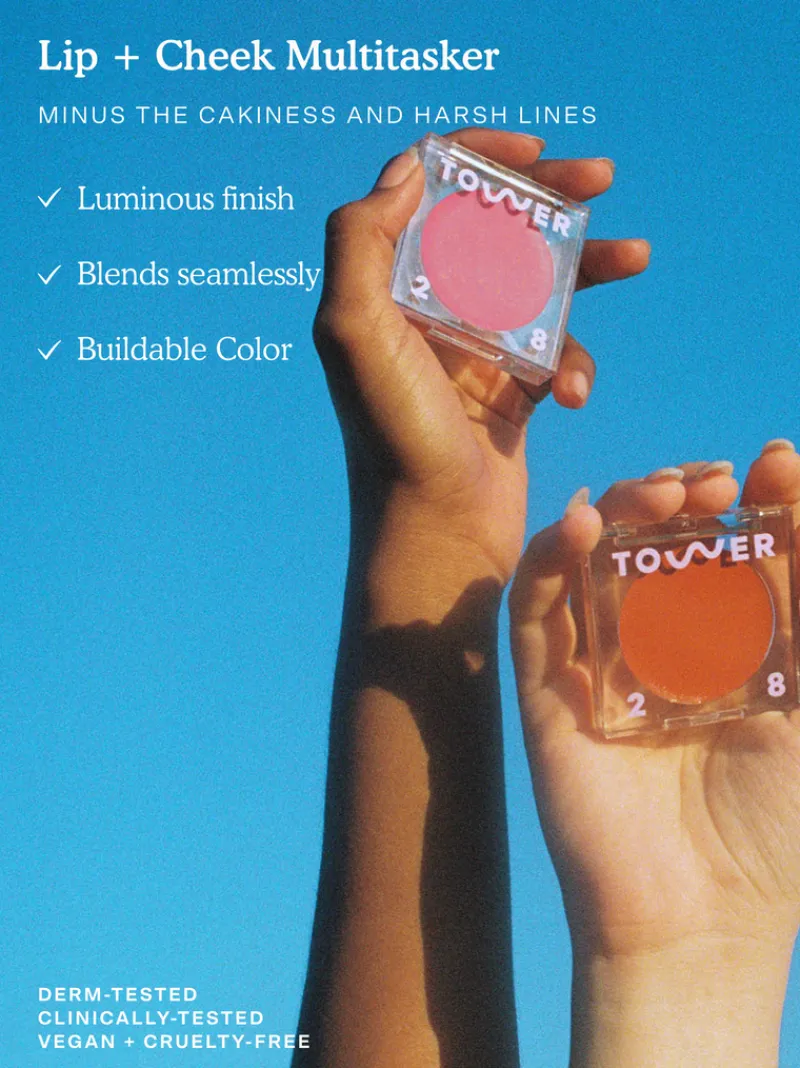 tower__beachplease_lip__c_4.webp Tower 28 BeachPlease Lip + Cheek Cream Blush | MECCA Outlet